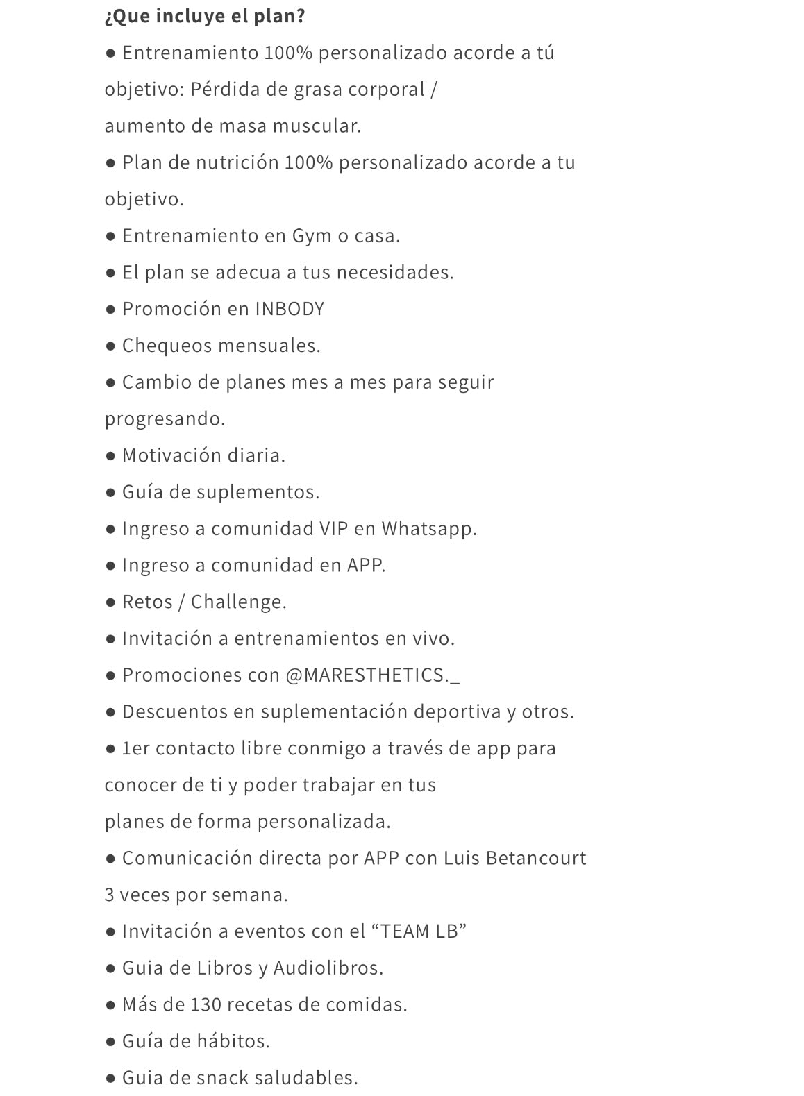 ENTRENAMIENTO MÁS NUTRICIÓN PERSONALIZADA💪🏾